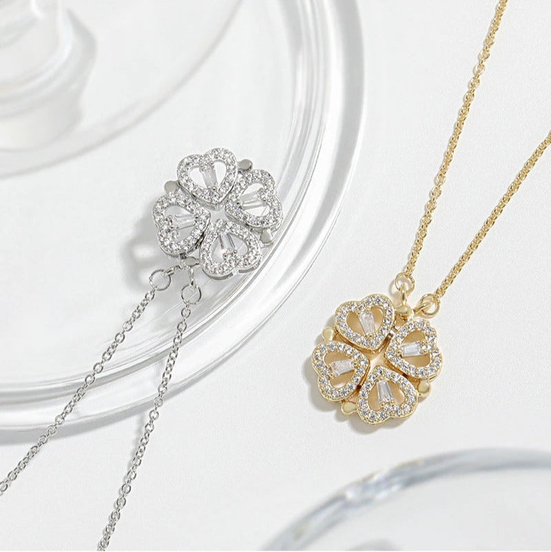 Magnetic Folding Heart Shaped Necklace