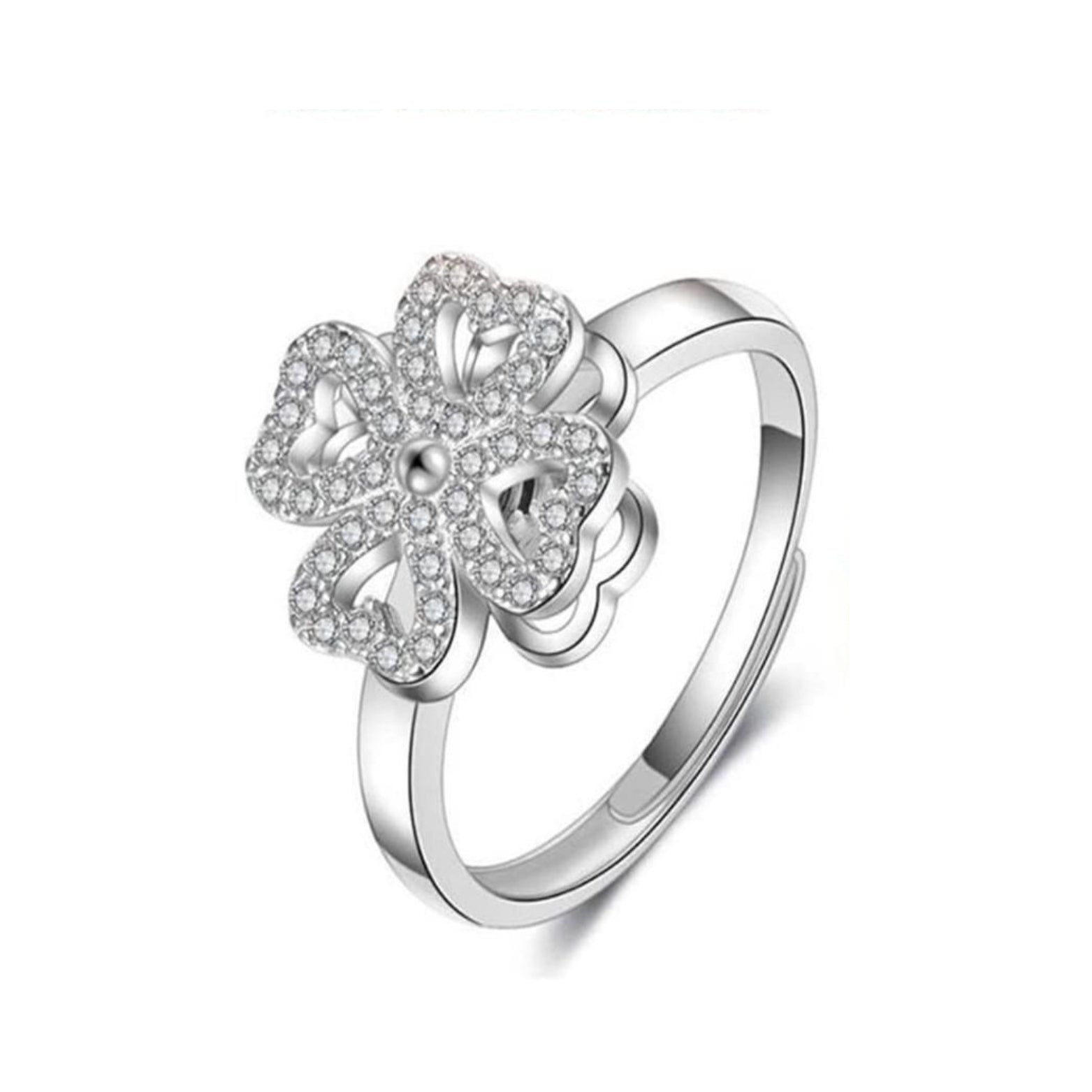 Leaf Clover Rotating Anxiety Ring