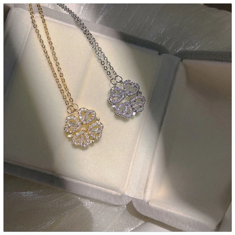 Magnetic Folding Heart Shaped Necklace