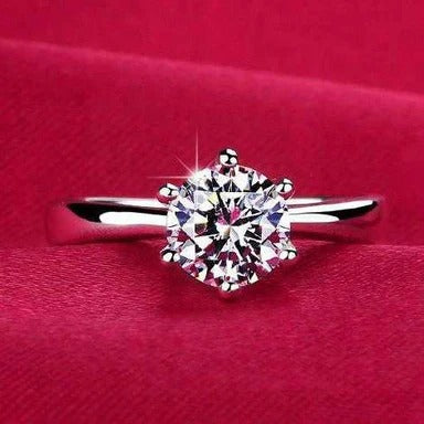 Solitaire Adjustable ring with Box