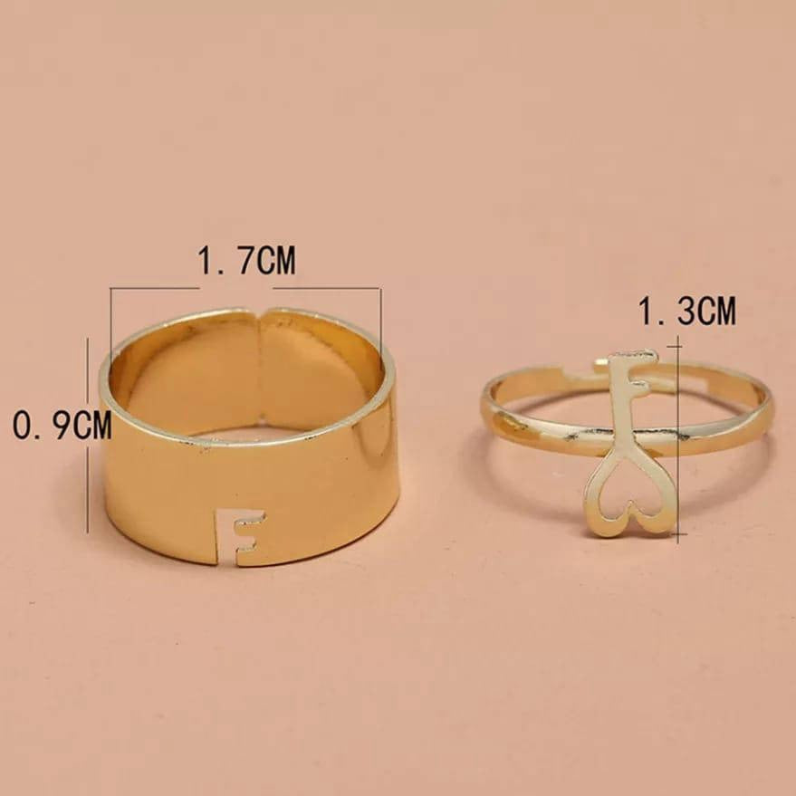 2 Pcs Lock & Key Couple Rings