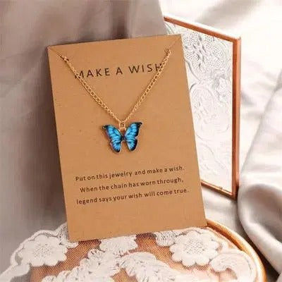 Modern Butterfly Pendant Necklace