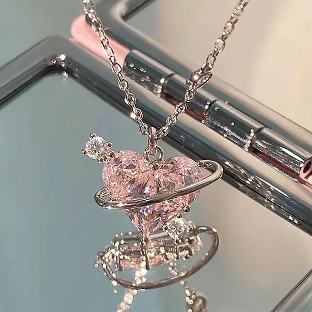Sparkling Heart Crystal Necklace
