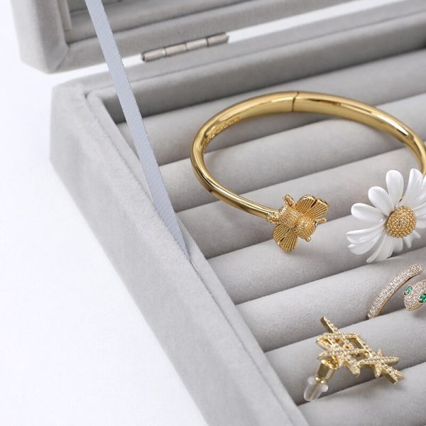 Mistico Velvet Jewelry Display Box with Glass Lid