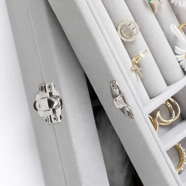 Mistico Velvet Jewelry Display Box with Glass Lid