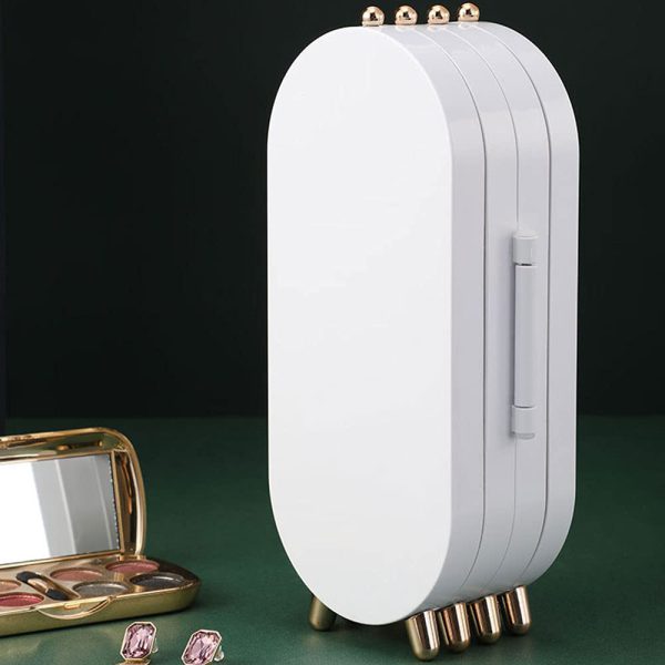 Screen Folding Jewelry Organiser With Mirror