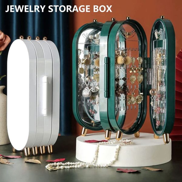 Screen Folding Jewelry Organiser With Mirror