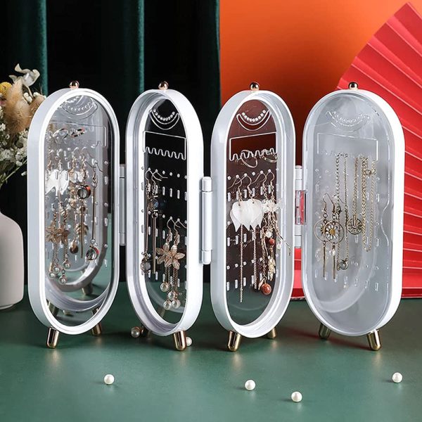 Screen Folding Jewelry Organiser With Mirror