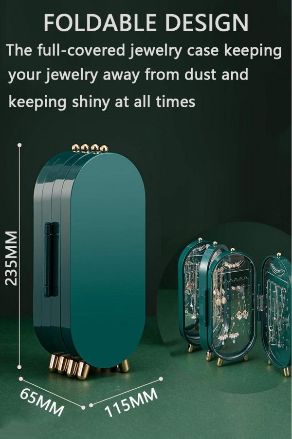 Screen Folding Jewelry Organiser With Mirror